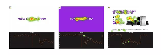Frames from the Telia ad.